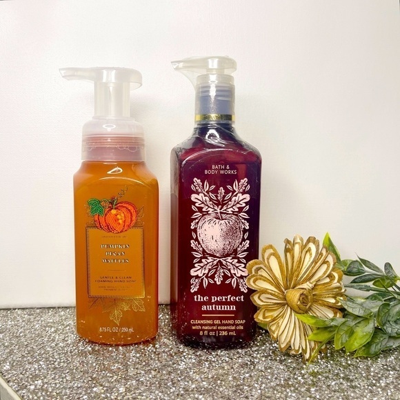 Bath & Body Works Fall Hand Soap The Perfect Autumn Pumpkin Pecan Waffles Nwt - Picture 1 of 3
